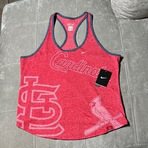 Nike Red and Pink Sleeveless Crop Tank Top